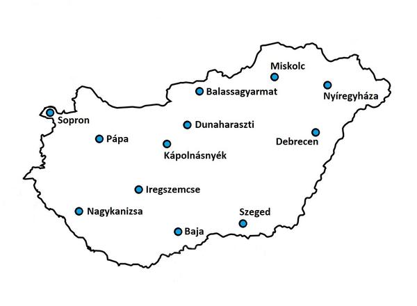 Országos szervizhálózatunk: Baja, Szeged, Dunaharaszti, Sopron, Debrecen